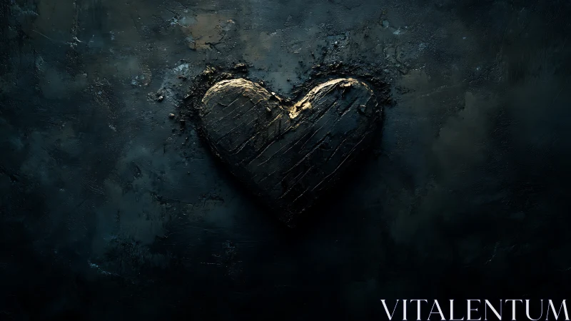 Glowing Heart in Darkness.