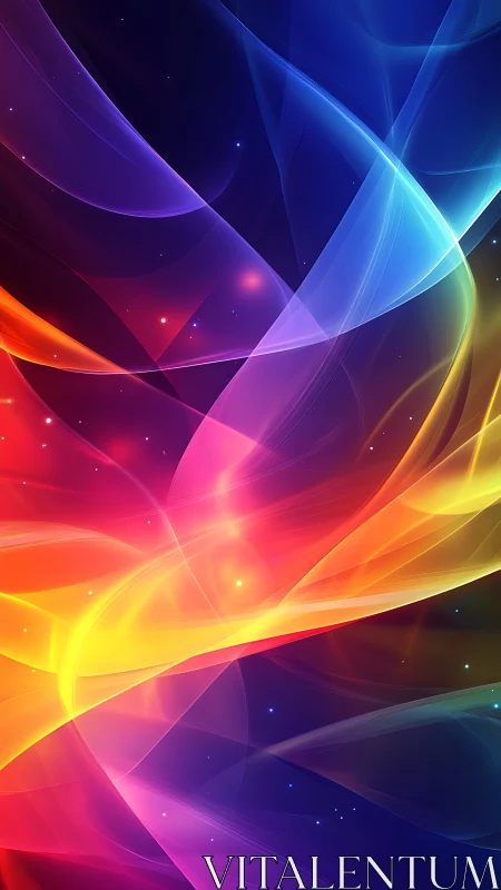 Spectrum light waves twist through deep cosmic gradient.