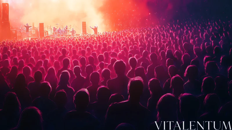 Neon concert crowd glowing in a sea of shared sound.