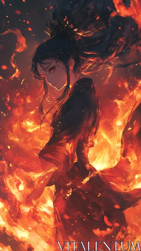 Inferno's Silhouette: Where Desire Meets Destruction.