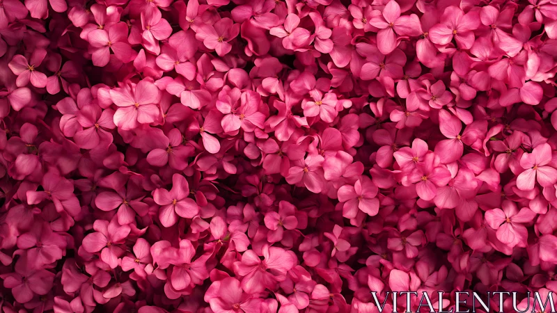 Pink Geranium Cluster Bloom Pattern.