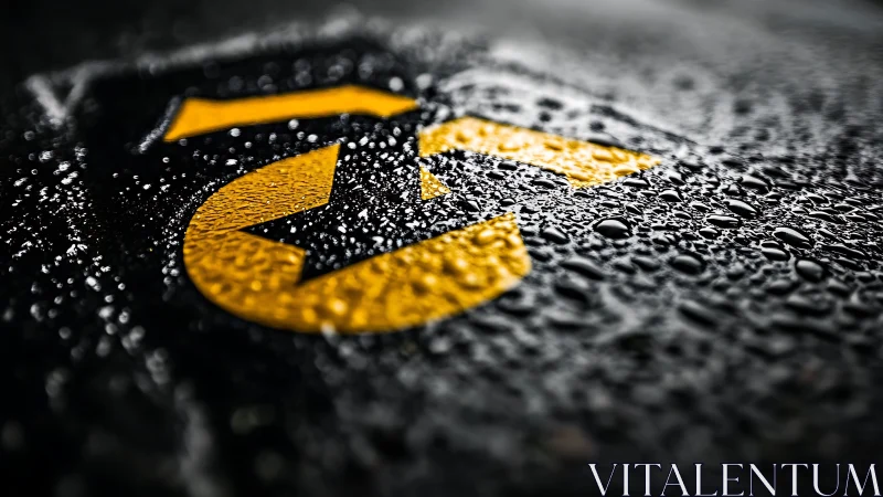 Rain-soaked road arrows invite a quiet moment of direction