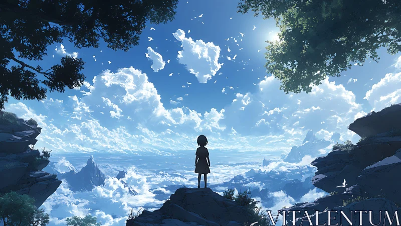 Skyline daydream lets a lone wanderer weigh the clouds