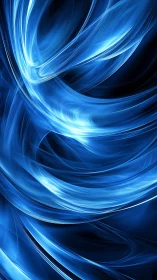 Azure light currents swirl like electric ocean tides.