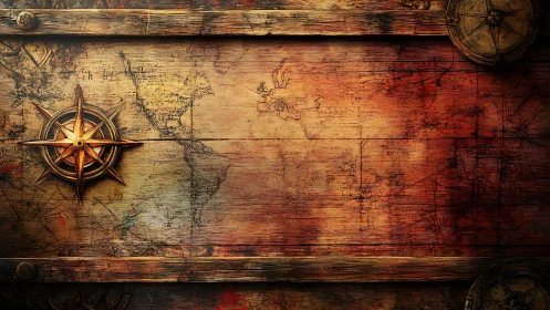 Weathered nautical map invites cozy journeys across time