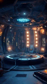 Starship chamber hums as circular portal prepares to open