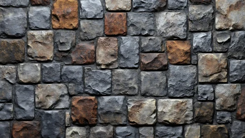 Weathered stone wall rich with cozy rustic character.