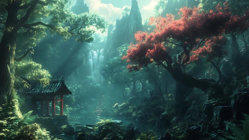 Where Crimson Canopies Whisper Secrets in Turquoise Valleys