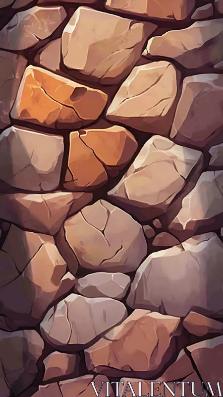 Sunlit cobblestone chorus in warm painterly harmony.