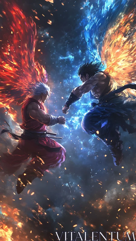 Twin comet warriors collide where fire dares kiss frost