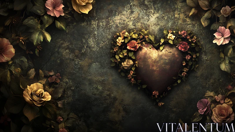 Golden Heart Blooms in Vintage Garden.