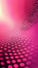 Radial magenta dot-field gradient with curved depth mapping