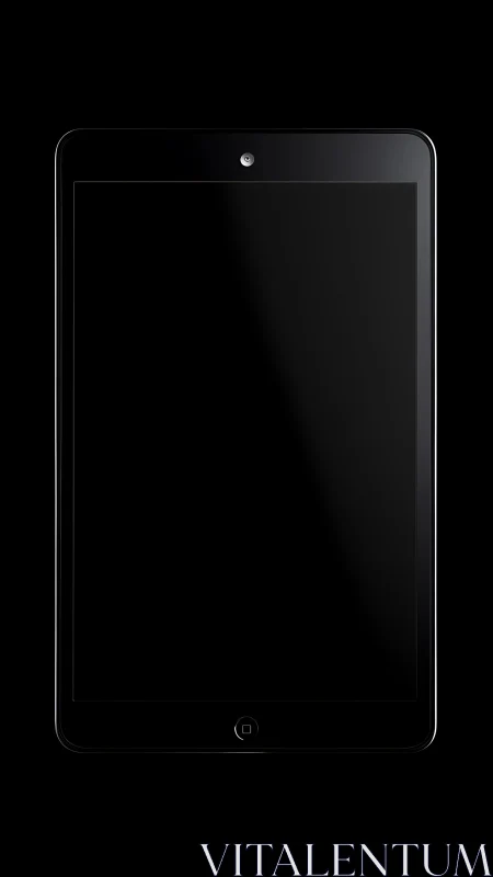 Black Tablet Device with Front Camera and Home Button.