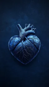 Anatomical Heart Illustration with Vascular Detail