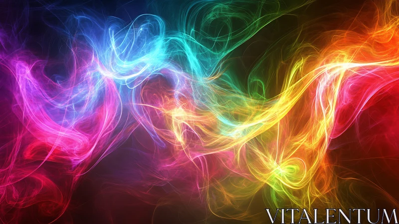 Flowing neon light trails in vibrant spectral motion.