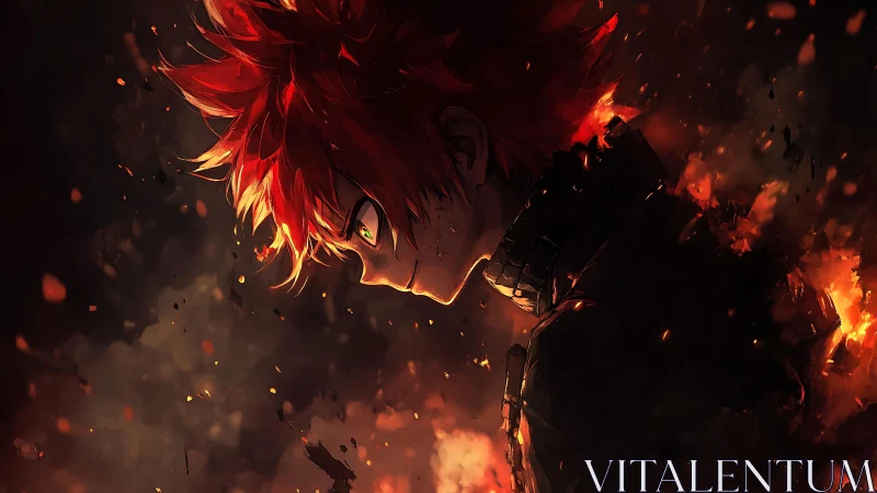 Ember crowned warrior measures resolve in the burning dark