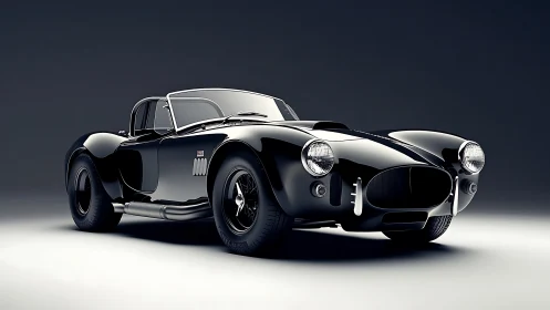 High-gloss classic roadster rendered with studio-grade 3D lighting