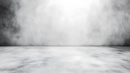 Minimal white concrete room suggests calm, open creativity