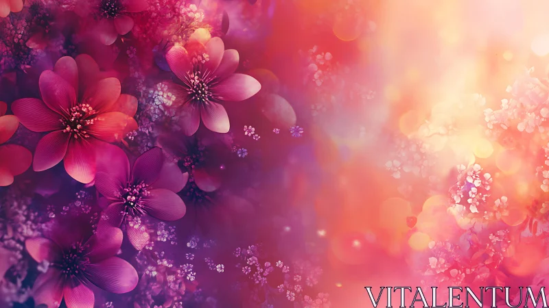 Luminous Blooms: A Gradient Garden of Soft Wonder.