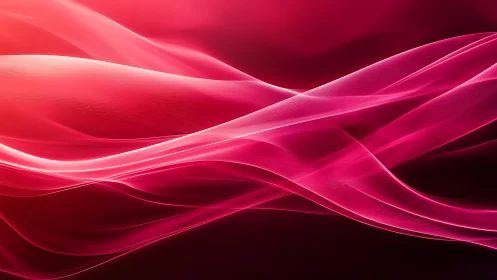 Vibrant pink light waves stream across a dark crimson field