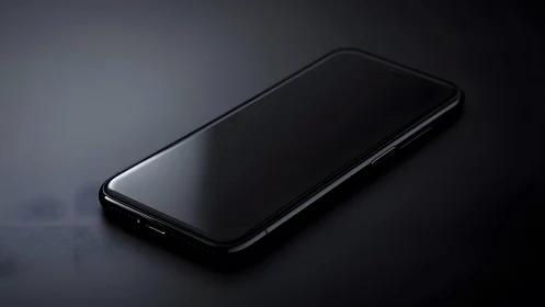 Sleek modern smartphone on dark background, minimalist style.