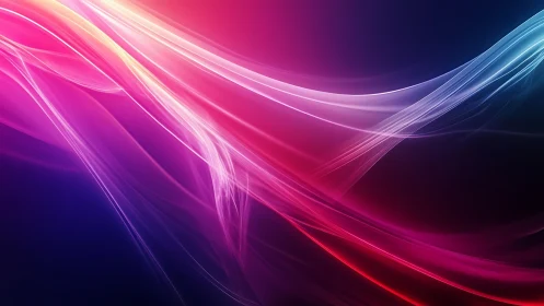 Velvet light waves drifting across a neon twilight sky.