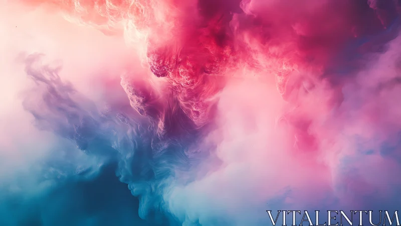 Dreamlike pink and cyan nebula clouds in soft motion.