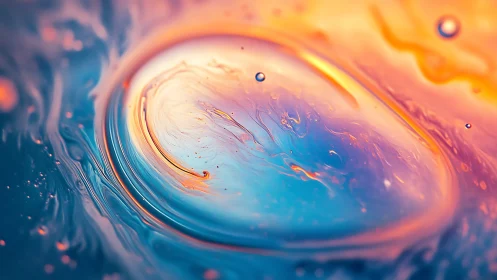 Liquid light vortex swirls in vivid teal and sunset orange.