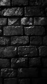 Gleaming black brick wall quietly reveals bold urban texture