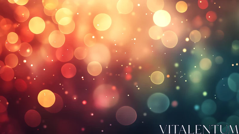 Vibrant Bokeh Light Background in Warm Abstract Style.