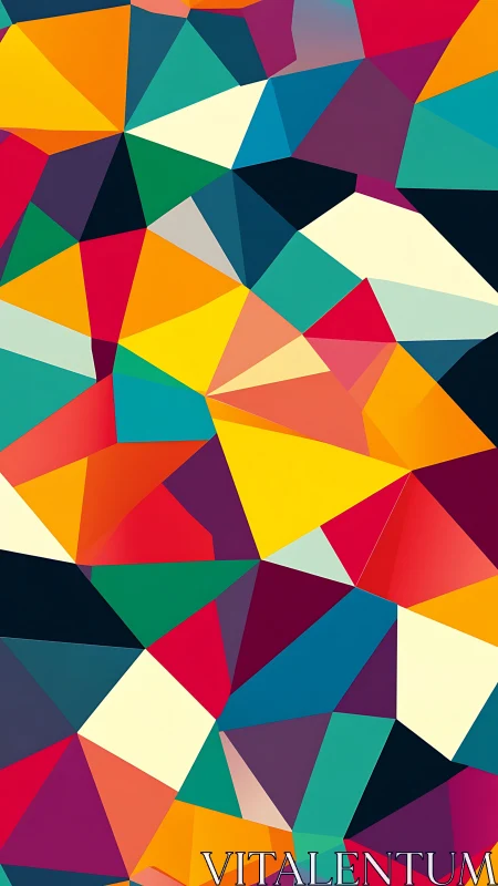 Polygonal chromatic tessellation with angular spectral planes.