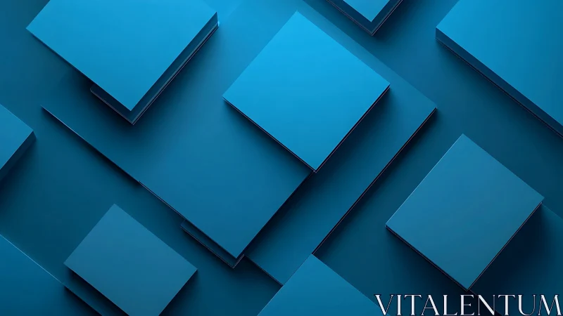 Calm blue geometric panels creating a soothing visual rhythm.