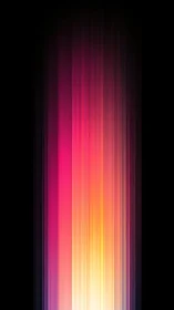 Vertical neon gradient columns in luminous warm spectrum.