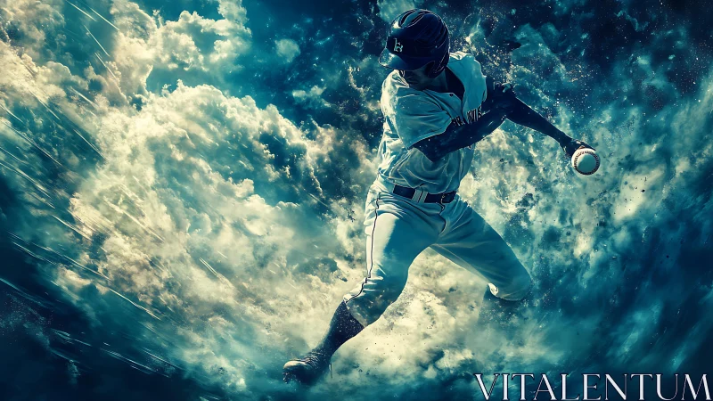 Storm-forged pitcher unleashing cosmic baseball energy.
