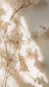 Translucent Petals Dance in Honeyed Sunlight Reverie.