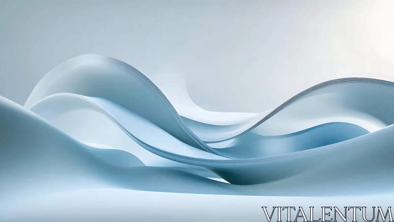 Calm blue waves flowing gently through a soft modern dream.