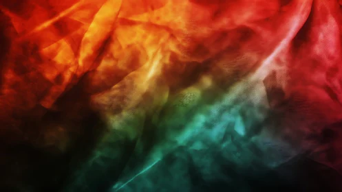 Layered chromatic waves in fiery teal gradient motion.