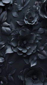 Monochromatic floral arrangement in dramatic shadows and light.
