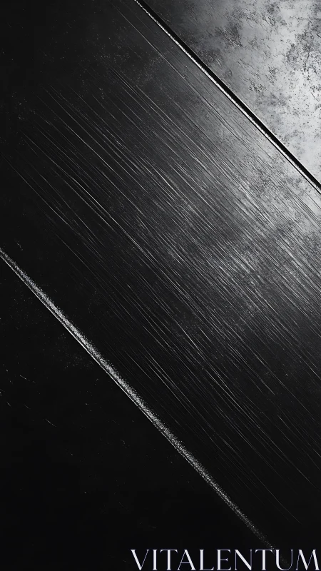 Dark scratched metal diagonal texture with subtle lighting.