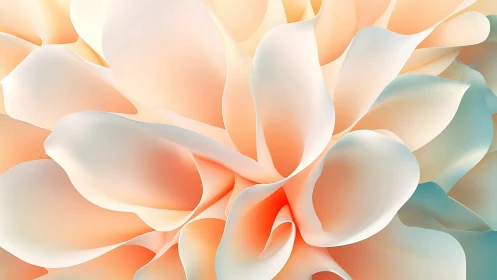 Macro abstraction of pastel gradient floral petal surfaces