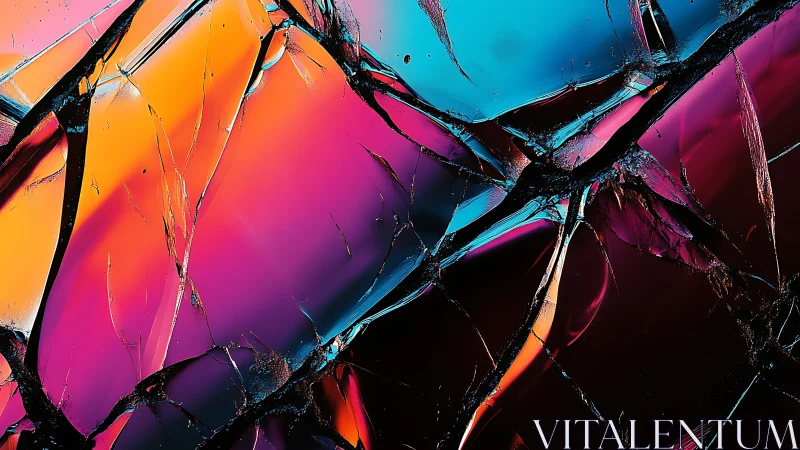 Shattered neon glass refracts bold gradients of light.