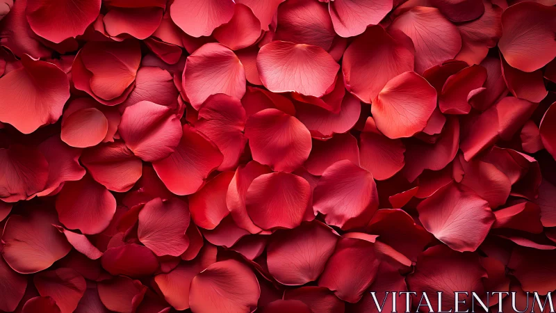 Red Rose Petals Layered in Intimate Depth.