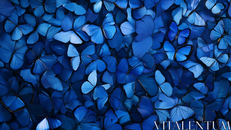 Monochromatic morpho butterfly matrix in dense optical field.