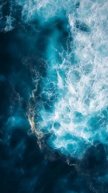 Aerial ocean turbulence with high-contrast wave geometry.