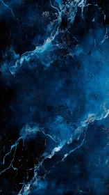 Dark blue abstract surface contains fractured luminous veins