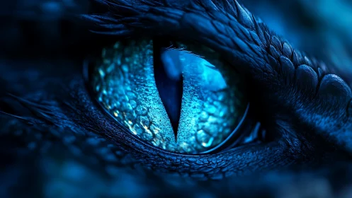 Macro analysis of bioluminescent blue dragon ocular surface.