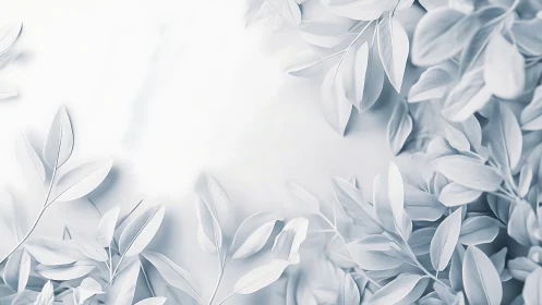 Whispering frost leaves frame a soft winter daydream