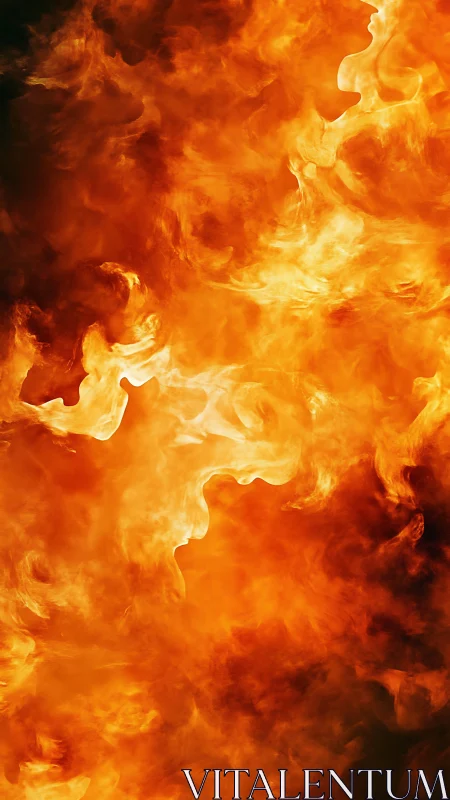 Intense Fire Texture with Flowing Flames and Heat Gradients.