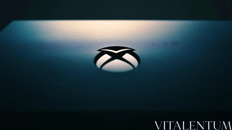 Xbox console surface displays centered embossed logo