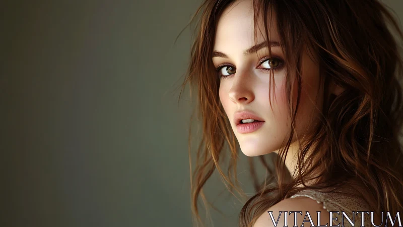 Photorealistic portrait study with soft edge lighting profile.